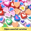 50Pcs Handmade Polymer Clay Beads CLAY-YW0002-34-1