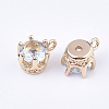 Transparent Glass Charms GLAA-T007-17F-3