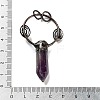 Natural Amethyst Faceted Pointed Bullet Big Pendants G-A221-02F-3