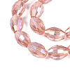 Electroplate Transparent Glass Beads Strands GL-N002-01A-A04-3