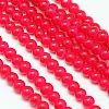 Imitation Jade Glass Round Bead Strands GLAA-A022C-6mm-M-2