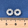 Brass Micro Pave Clear Cubic Zirconia Beads KK-K300-02C-S-3