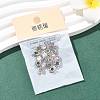 SHEGRACE Brass Pave Cubic Zirconia Flat Round Connector Charms XGRQ2O494-435P-6