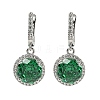 925 Sterling Silver Micro Pave Cubic Zirconia Hoop Earrings EJEW-B147-01A-02-4