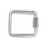 Non-Tarnish 304 Stainless Steel Screw Carabiner Lock Charms STAS-K213-12P-1