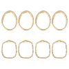 BENECREAT 8pcs 2 style Brass Linking Rings KK-BC0009-28-1