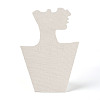 Cardboard Covered with Linen Cloth Necklace & Earring Display Stands ODIS-Q041-07A-1