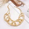 Alloy Exaggerated Oval Link Chain Choker Necklaces for Women FS-WGFD8E5-01-4