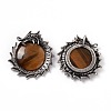 Natural Tiger Eye Pendants G-G983-01AS-04-2