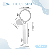 201 Stainless Steel Blank Pendant Keychains KEYC-WH0029-141-2