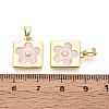 Brass with Enamel Pendants KK-T073-56A-G-3