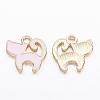 Alloy Enamel Kitten Charms PALLOY-P118-17-2