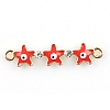 Alloy Enamel Connector Charms X1-FIND-TAC0016-26A-1