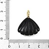 Natural Obsidian Carved Pendants G-G330-02G-05-3