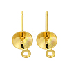 304 Stainless Steel Stud Earring Findings STAS-P370-02C-G-1