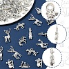 50Pcs Tibetan Style Alloy Animals Pendants FIND-FS0004-34-2