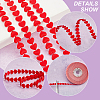Polyester Heart Ribbon OCOR-WH0079-04A-4