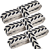 3Skeins Polyester Leaf Jacquard Ribbons SRIB-CY0001-20C-1