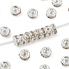 Rack Plating Rondelle Brass Grade A Crystal Rhinestone Spacer Beads RB-D300-S-1