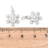Rack Plating Brass Micro Pave Clear Cubic Zirconia Pendants KK-B093-04A-P-3
