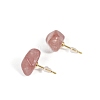 Natural Strawberry Quartz Studs Earrings PW-WG81550-04-1