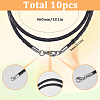 10Pcs Braided Leather Cords for Necklace Making NCOR-SC0001-01-2
