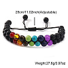 Chakra Round Glass Bead Braided Bracelets ZS1375-4
