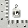 Rack Plating Brass Micro Pave Clear Cubic Zirconia Charms KK-G501-01J-P-3