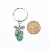 Natural Green Aventurine Angel Pendant Keychain KEYC-JKC00382-05-2