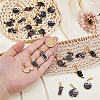 24Pcs 8 Styles Cat Alloy Enamel Pendant Locking Stitch Markers HJEW-HS00078-3