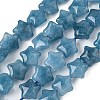Dyed Natural Malaysia Jade Star Beads Strands G-Z080-A01-04-2