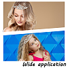 10Pcs 10 Styles Alloy Rhinestone Hair Bands OHAR-DR0001-06-5