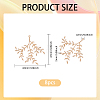 8Pcs Brass Leaf Pendants KK-CA0002-79-2