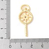 Brass Pave Clear Cubic Zirconia Pendants KK-U064-12G-3