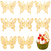15Pcs 3 Styles Hollow Butterfly Acrylic Mirror Effect Cake Toppers DIY-SC0024-81A-1