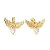 Brass Micro Pave Cubic Zirconia Pendants KK-G533-25G-01-1