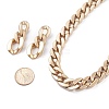 CCB Plastic& Acrylic Curb Chain Necklace & Dangle Stud Earrings SJEW-JS01233-03-8
