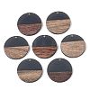 Transparent Resin & Walnut Wood Pendants RESI-S358-02B-H-M-2