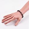 Natural & Synthetic Mixed Stone & Lava Rock Stretch Bracelets BJEW-JB03071-4