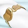 304 Stainless Steel Cuff Bangles for Women BJEW-Z177-01G-01-3