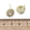Brass Micro Pave Clear Cubic Zirconia Stud Earrings for Women EJEW-F363-03G-3