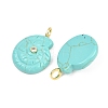 Synthetic Turquoise Pendants X-G-H353-02G-09-2