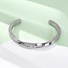 Always In My Heart 304 Stainless Steel Cuff Bangles for Women BJEW-D361-01P-2