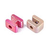 UV Plating Opaque Acrylic European Beads OACR-Q199-09-4