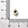 Heart Brass Cubic Zirconia Connector Charms KK-P295-34G-04-3