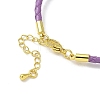 3MM Braided Round Imitation Leather Cord Bracelet Making MAK-S075-01G-Q-2