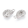 Brass Micro Pave Clear Cubic Zirconia Charms KK-N267-22P-2