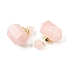 Natural Rose Quartz Perfume Bottle Pendants G-L623-08G-06-2