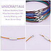 60Pcs 6 Colors Stainless Steel Wire Necklace Cord DIY Jewelry Making TWIR-UN0001-13A-5