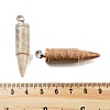 Natural Fossil Coral Pointed Pendants G-A231-03A-3